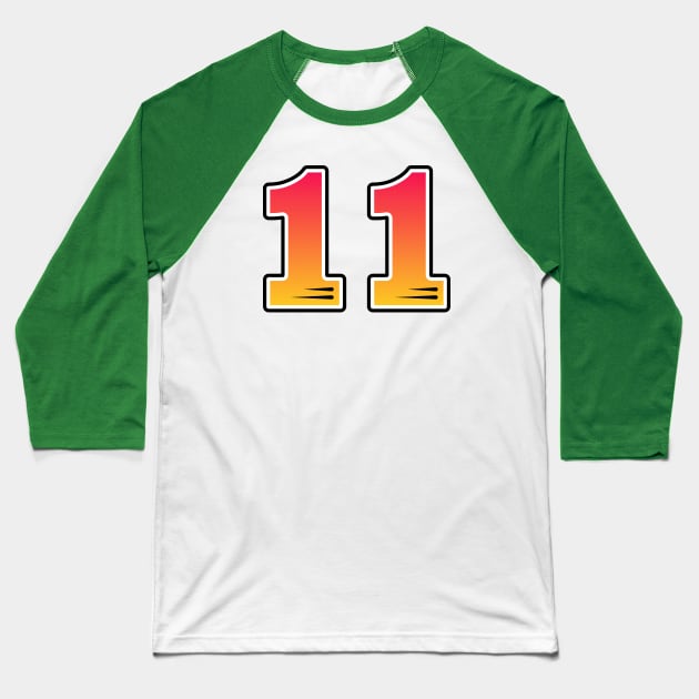 Number Eleven Baseball T-Shirt by Phil Tessier